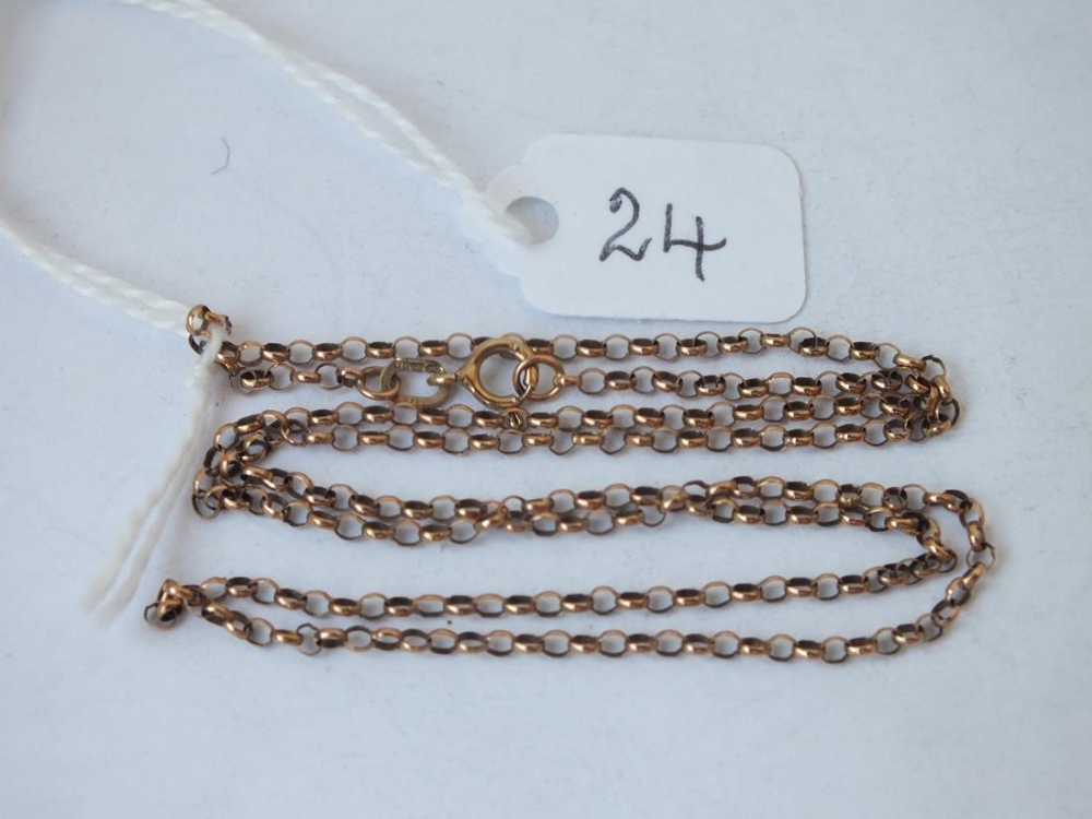 A belcher link neck chain in 9ct - 1.9gms