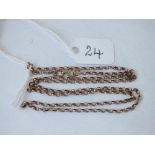 A belcher link neck chain in 9ct - 1.9gms