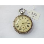 A gents pocket watch with seconds dial