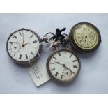 Three gents pocket watches - a/f