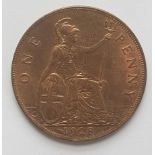 Penny 1928. Good lustre. Good EF