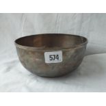 A plain circular bowl with reeded rim - Sheffield 1900 by HA - 6.5"DIA - 293gms