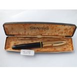 A cased SHEAFFER fountain pen with 14ct nip