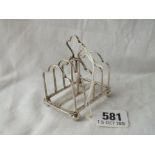 A small five-bar toast rack on ball foot - Sheffield 1911