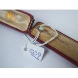 An antique opal & stone set stick pin in gold in fitted box - Waterhouse & Co. Queens Jewellers