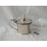 An attractive mustard pot engraved with festoons with bgl - 78gms ecl bgl