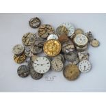 A bag of fob & wrist watch movements