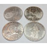 Austria - silver commemorative 25 schillings 1956,57,58,60 (4)