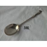 A decorative spoon with classical lady finial - Sheffield 1890 by JDS