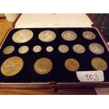 A 1937 proof set of specimen coins (boxed)