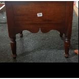 MAHOGANY & PINE COMMODE WITH ORIGINAL CERAMIC BOWL