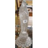 GLASS VIRGIN MARY ORNAMENT