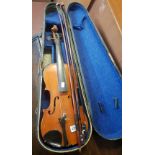 2 CASED VIOLINS