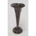 A SILVER TRUMPET SHAPED SPILL VASE 5'' HIGH - SHEFFIELD 1923
