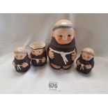 4 HUMMEL MONK FIGURES