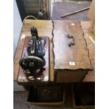VINTAGE PORTABLE SINGER SEWING MACHINE IN CASE A/F