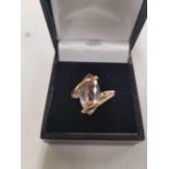 9ct PINK STONE RING