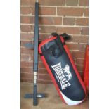 A LONSDALE KICK BAG WITH WALL BRACKET MOUNT