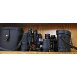 1 PAIR OF PRINZ 10 X 50 BINOCULARS & ANOTHER PRINZ 8 X 30 BOTH WITH CASES