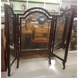 MAHOGANY TRIPLE FRAMED MIRROR