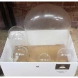 CARTON WITH VARIOUS DIAMETERS GLASS GLOBES & DOMES