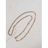 A 9ct GOLD NECK CHAIN 16'' LONG