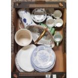 CARTON OF MIXED CHINAWARE INCL: ROYAL WORCESTER PORCELAIN