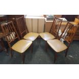 SET OF 4 RETRO KITCHEN CHAIRS - ELLIOTTS OF NEWBURY