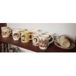 SHELF OF ROYAL COMMEMORATIVE MUGS