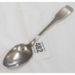 GEORGIAN IRISH SILVER DESSERT SPOON - DUBLIN 1807 BY JOHN POWER