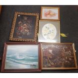 CARTON OF FRAMED OIL PICTURES