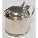 SMALL SILVER MUSTARD POT WITH B.G.L - B'HAM 1916