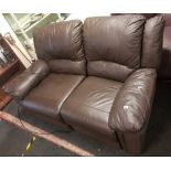 LEATHERETTE ELECTRIC 2 SEATER RECLINING SETTEE