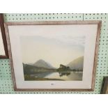 WILLIAM HEATON COOPER, AFTER SUNSET ON GRASMERE, COLOUR PRINT, SIGNED & INSCRIBED IN PENCIL IN THE