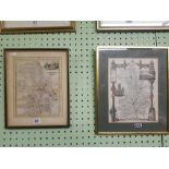 2 HAND COLOURED ANTIQUE MAPS OF CAMBRIDGESHIRE