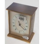 MODERN BRASS CARRAIGE CLOCK BY GARRARD WITH PRESENTATION NAME ON BACK