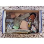 CARTON CONTAINING AA BADGE, T-CARDS & OTHER BRIC-A-BRAC
