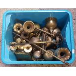 CARTON OF MISC BRASS ITEMS