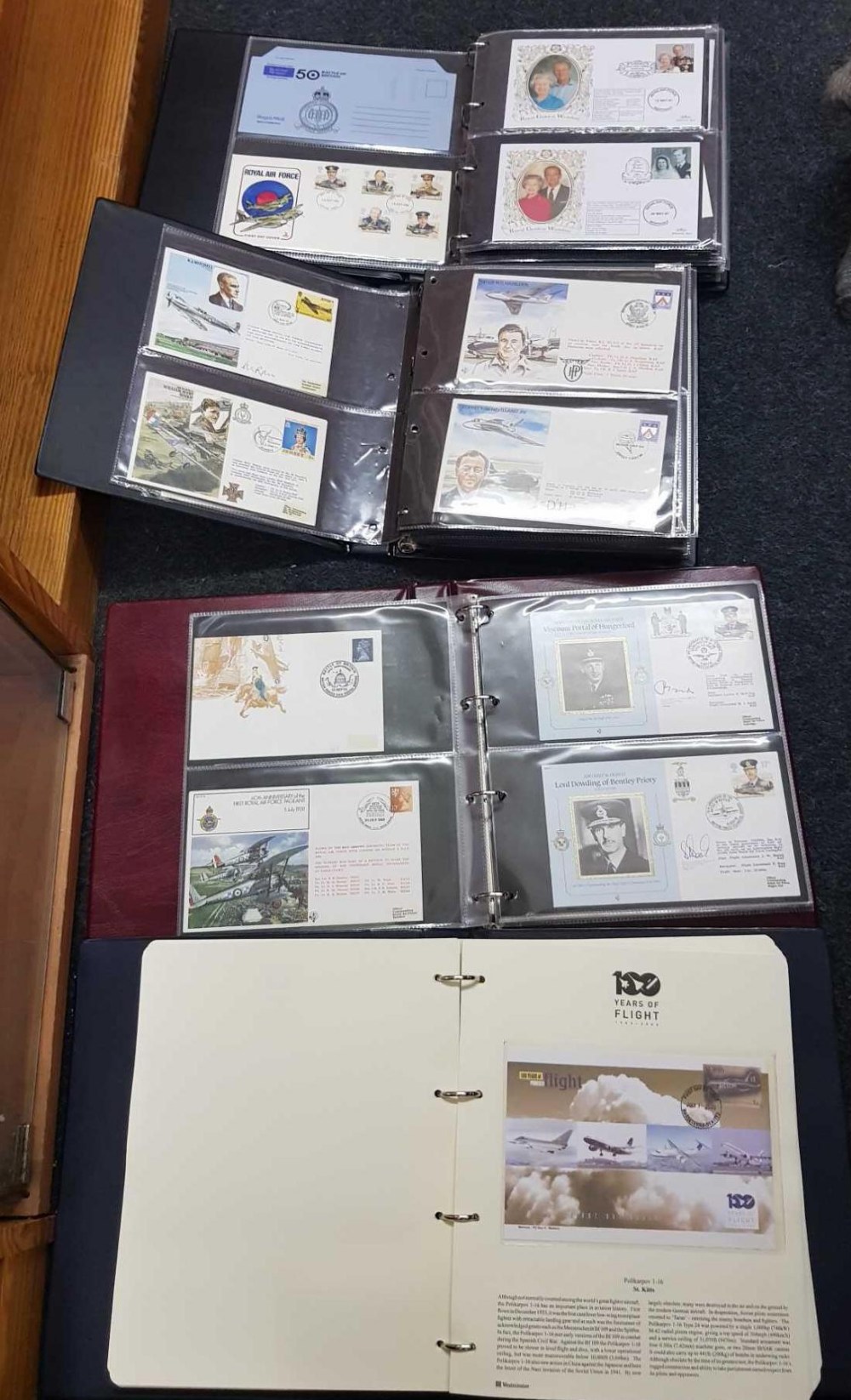 4 ALBUMS CONTAINING FLIGHT FDC'S GB, CHANNEL ISLANDS & WORLD COVERS