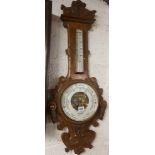 OAK CASED BAROMETER