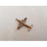 A 9ct AEROPLANE CHARMS