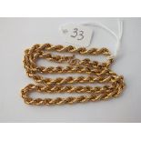 A good rope twist neck chain in 9 ct - 10gms.