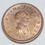 Half-penny 1806, high grade