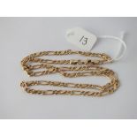 A flat link neck chain in 9 ct - 10gms.