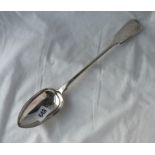 A good Victorian Exeter basting spoon fiddle pattern, 1858. By JW & JW 160gms.