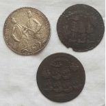 Three Admiral Vernon medals 1739