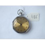 A metal slim line pocket watch by Vivax