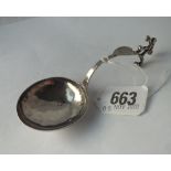 A plain Dutch caddy spoon with heart motif