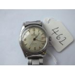A GENTS STAINLESS STEEL ROLEX OYSTERDATE PRESCION WRIST WATCH WITH SECONDS SWEEP & CALENDER DIAL