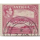 Antigua SG108 - 1948 - George VI 10sh. Fine used. Cat £38